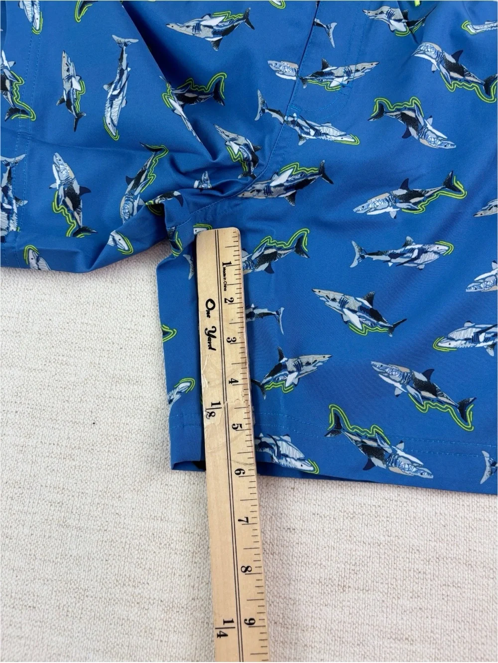 Old Navy Blue Boys' Swim Trunks with Shark Print size XL(14-16)
